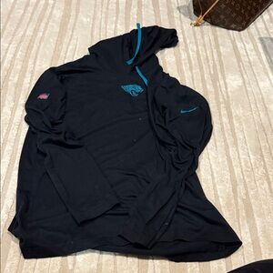 Nike Black Hoodie with Blue Accents